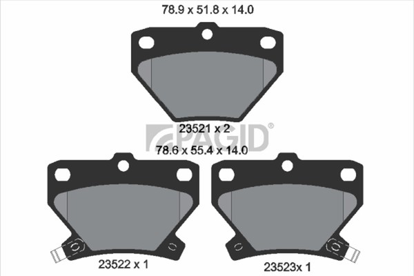 Bremsbelagsatz Scheibenbremse Pagid T3117N FüR Toyota Yaris Verso Van Corolla-image