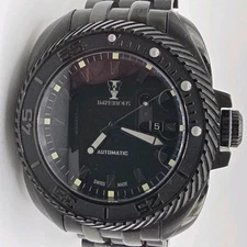 Imperious Gear Head Stealth Men'sSwiss Made Automatic Watch Black Dial 50mm