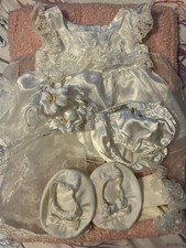 Build a Bear 2008 White Dress with Veil, Socks, and Shoes