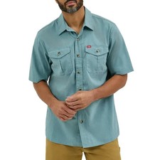 Wrangler Men's 3XL Five Star Heritage Relaxed Fit Short Sleeve Button Up Shirt
