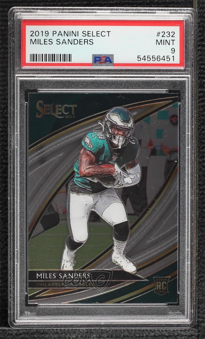 2019 Panini Select Field Level Miles Sanders #232 PSA 9 MINT Rookie RC 07v8