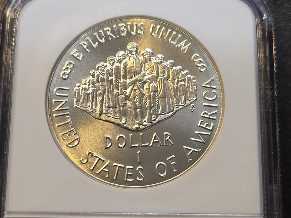 1987 P Constitution Commemorative Silver Dollar NGC MS69 MS 69 - Image 3 of 4