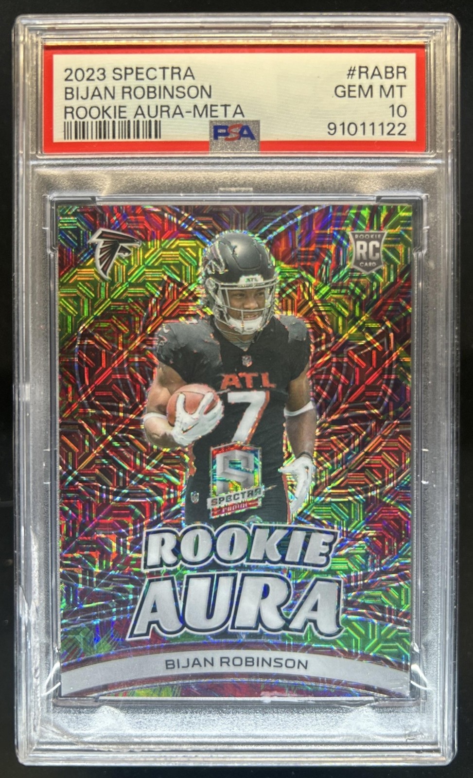 Bijan Robinson Panini Spectra Rookie Aura #RABR Meta