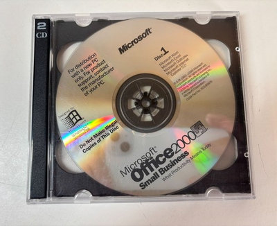 #ad #ad Microsoft Office 2000 Small Business 2 Disc Set For Windows CD ROM $12.95