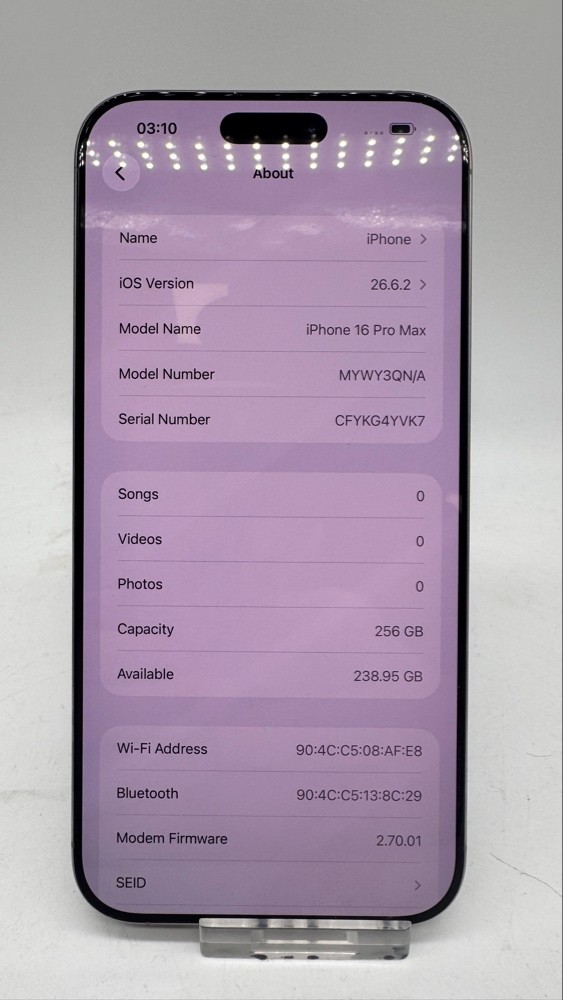 Apple iPhone 16 Pro Max - 256GB - Natural Titanium (Unlocked) Pristine image 6