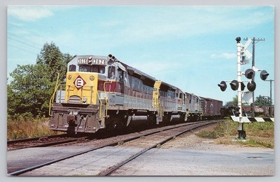 Vintage Erie Lackawanna 3628 Train Postcard Ushers NY 1969
