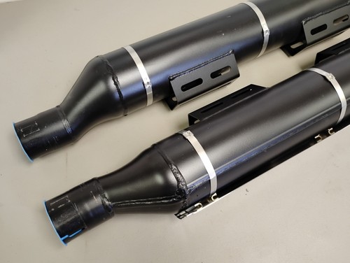2010-17 Polaris Victory Magnum Cross Roads Country Muffler Slip On Exhaust - Picture 3 of 12