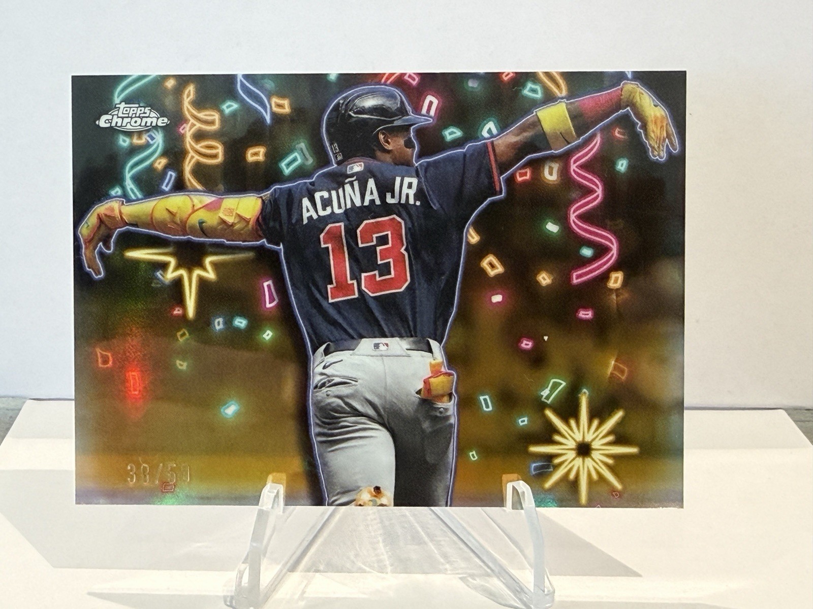2025 Topps Chrome Update Celebracion Ronald Acuna Jr. Gold Refractor /50