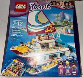 41317 Lego Complete Sunshine Catamaran Friends minifigures boat Manual Box