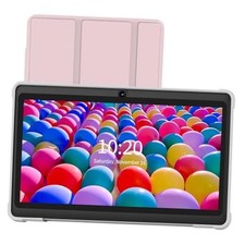 7 Inch Tablet, Quad Core Android 13 OS, 32GB ROM, WiFi, Bluetooth, Dual Pink