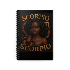 Scorpio Woman Illustration Spiral Notebook  Astrology Journal