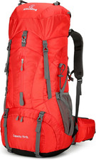 75L Hiking Backpack with Rain Cover Waterproof Camping Backpack Shoes Warehouse