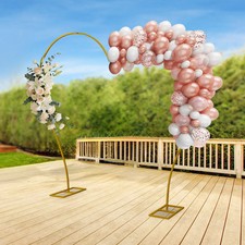 2.65x2.35m Large Balloon Arch Stand Heart Shape Wedding Arches Metal Flower Arch