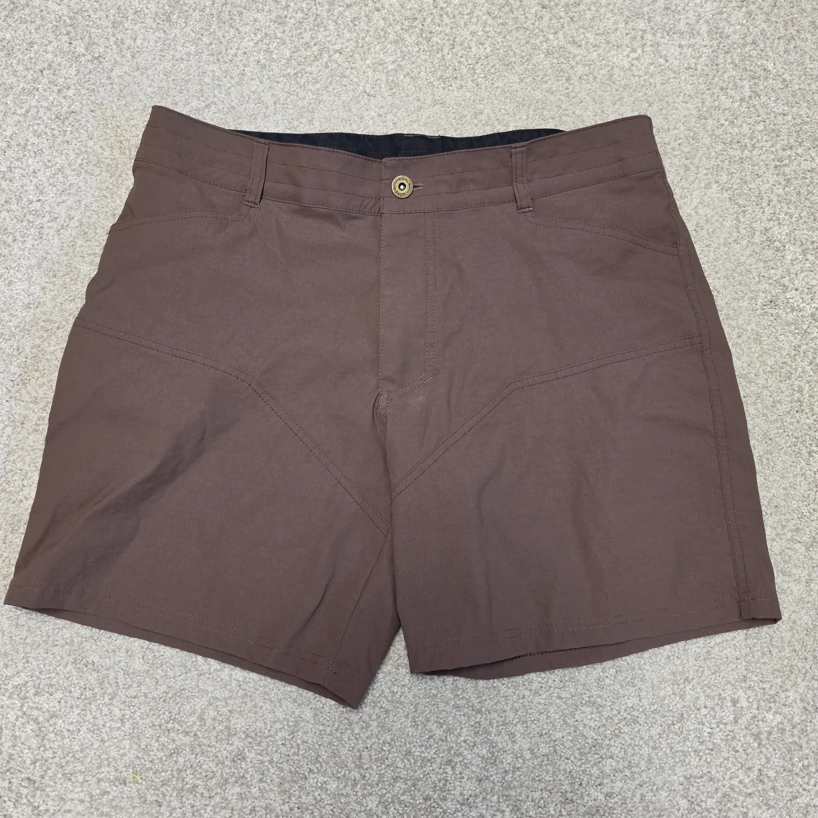 Kuhl Renegade Rock Shorts Mens 36 Brown Hiking Outdoor Camping 7" Travel