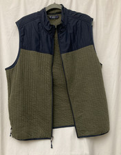 Cremieux Collection Men's Quilted Green w Blue Accents Vest - Size XXL Read