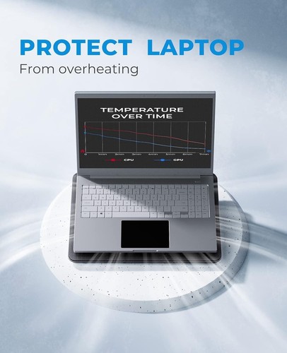 Ergonomic Slim Laptop Cooler with Dual USB Ports – Perfect for 15.6-17” Laptops - Bild 4 von 10