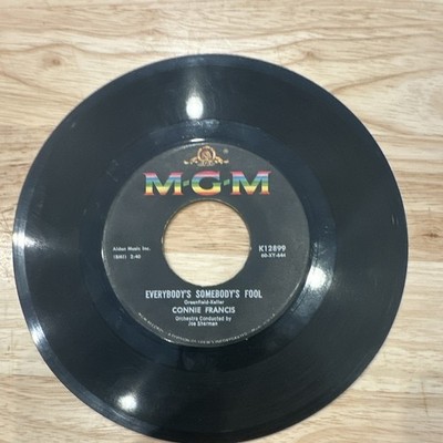 Connie Francis Everybody's Somebody's Fool MGM 7'' 45 RPM Single K12899