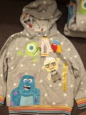 Disney Kids Size 6 Zip Up Hoodie With Tags Monsters Inc Up