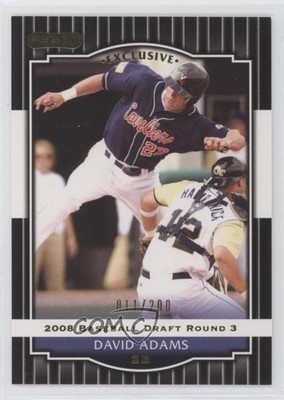 2008 Razor Signature Series Black 11/200 David Adams #30 e6p