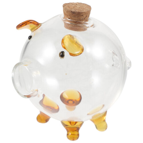  Mini-Goldspar-Mützen-Sparschwein Vorratsflasche Glasflasche - Bild 1 von 12