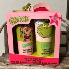 THE Grinch DR SEUSS Body Care Strawberry Shower Gel  Peppermint Body Scrub Duo