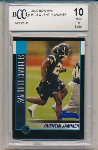 2002 Bowman Football Quentin Jammer (Rookie Card) (#123) BCCG10 BCCG - Bild 1 von 2