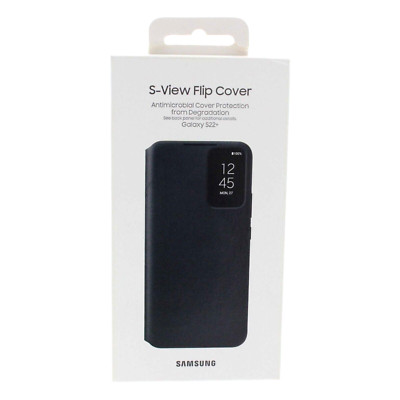 Samsung S View Flip Cover Case for Galaxy S22 Plus Black EF-ZS906CB New
