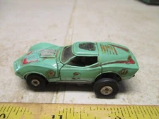 Aurora Thunder Jet 500 Turquoise Mako Shark 1380  Slot Car Vtg Tjet Corvette
