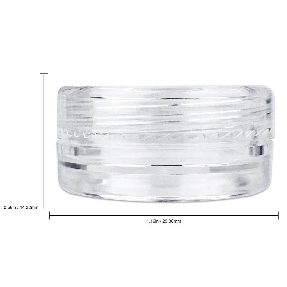 200pcs 3 gram high quality Clear Lid Jars cosmetic makeup cream Jewelry 3g 3ml - Image 3 of 4