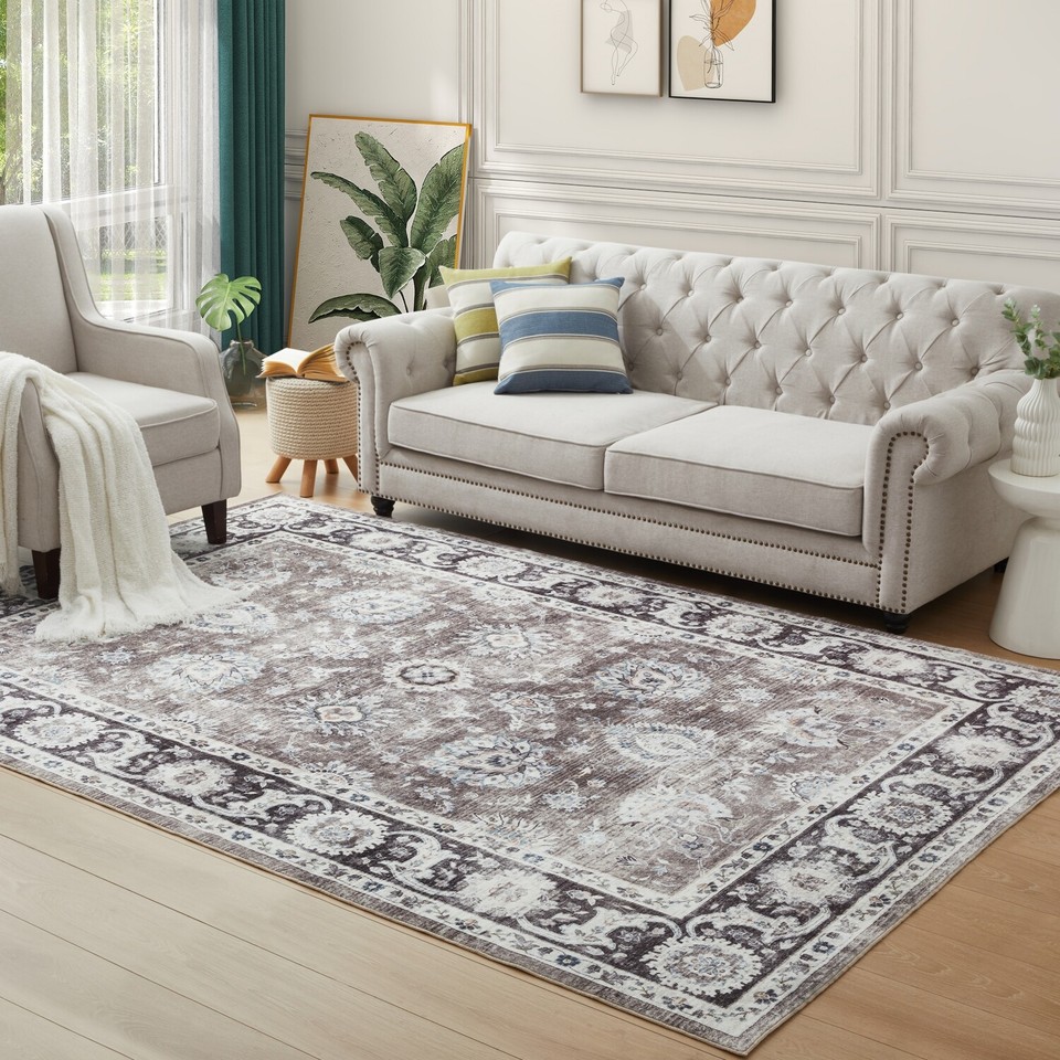 Non Slip Large Traditional Rugs Living Room Bedroom Carpet Hallway Runner Rug 200x290cm