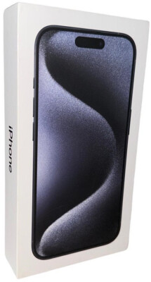Original iPhone 15 Pro Max Verpackung Leerbox Box Karton Blue Titanium 256GB