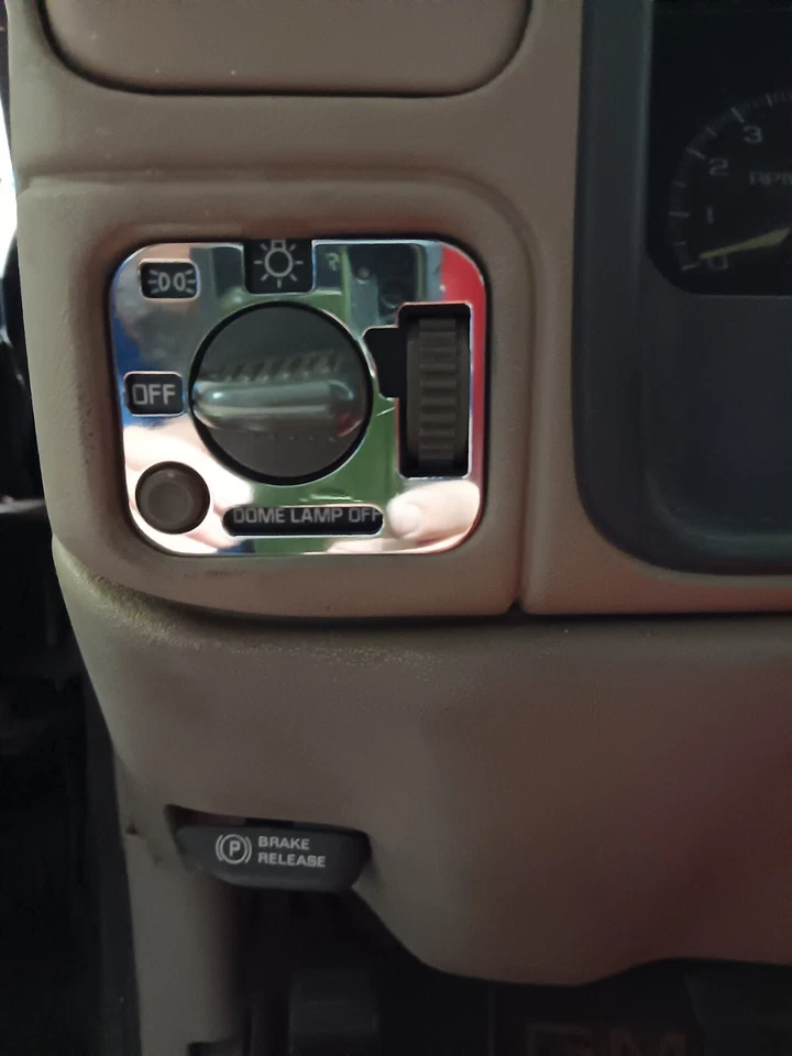 Panel de interruptor de faro billet 95-98 Obs Chevy/GMC Truck SUV Foto 2 de 2