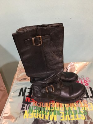 STEVE MADDEN Black Leather FRENCCHH 