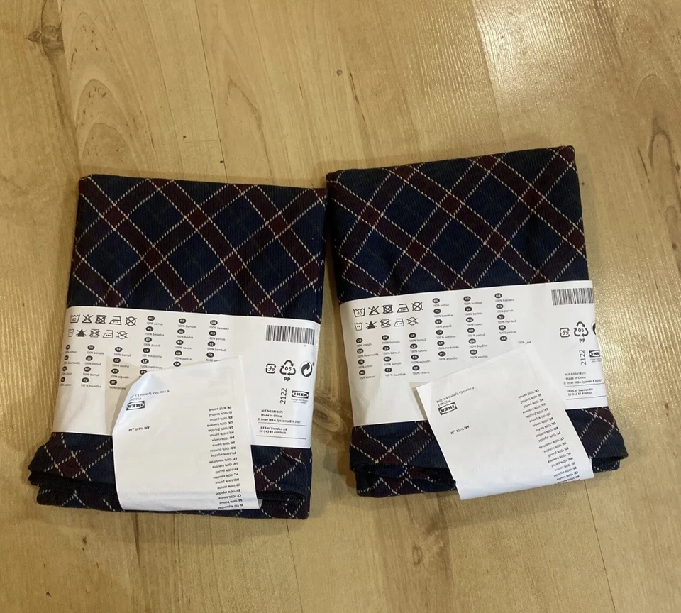 IKEA INGERLISE  2 Cushion Covers 50x50cm CRISS CROSS 100% Cotton - Image 2 of 2