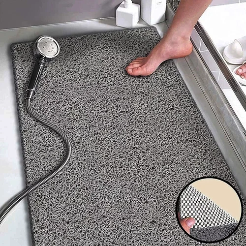 Loofah Shower Mat for Inside Shower Non-Slip Anti Mould PVC Bath Mat Quick Dry - Picture 8 of 15
