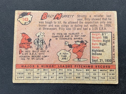 1958 TOPPS BASEBALL CARDS 140-259 PICK CARDS YOU WANT - Picture 13 of 403