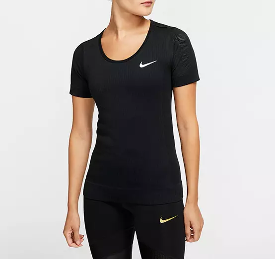 Nike Women s Infinite Black Running Short Sleeve Top BV3913 010 Sizes S M L
