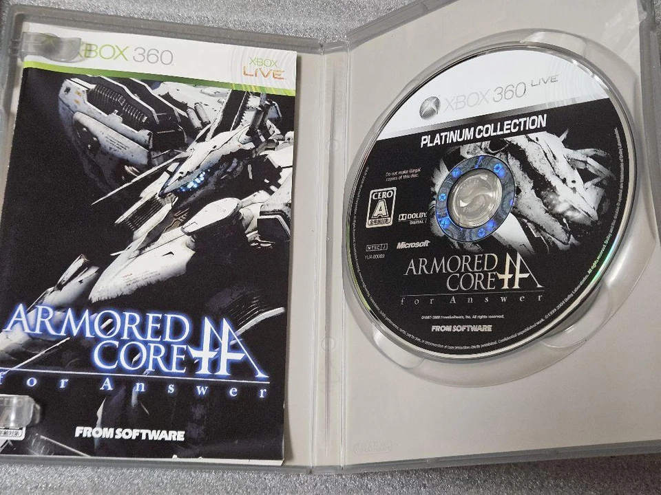 Armored Core For Answer Platinum Collection Microsoft Xbox 360 w/Case Japan 5 - Image 3 of 3