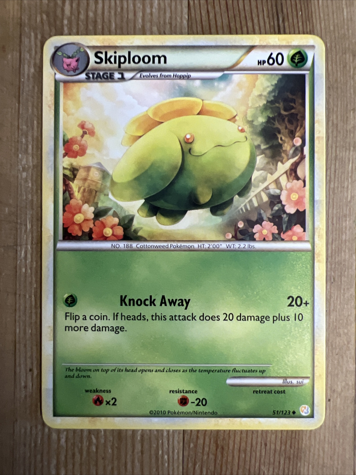 Pokémon TCG Skiploom Heartgold Soulsilver 51/123 Regular Uncommon LP