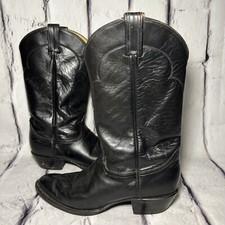 Tony Lama Vintage Black Label 5084 USA Made Mens 10D Leather Western Boots