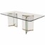 vintage mid century modern sculptural rectangular glass chrome dining table pace