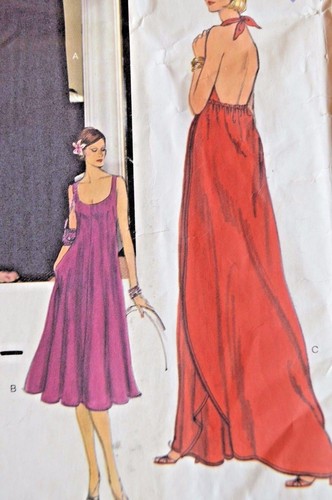 Vogue Uncut American Original Halter Dress Pattern #1529 Stan Herman Size 10 - Picture 2 of 5
