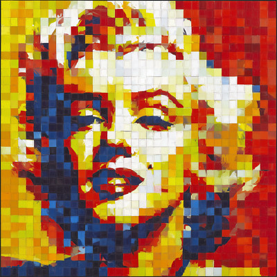 Marilyn Rubik Shot Invader Style 24x24 Giclée Art Print Ltd 1/25 COA Rombley V8