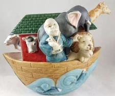 Midwest Importers Noah's Ark Music Box Plays It's a Small World After All