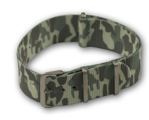 Orologio Militare CAMOUFLAGE Ultra Duro Nylon Cinturino 16 mm - 24 mm Cinturino Esercito - Foto 6 di 10