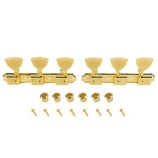 Kluson 3 Per Plate Deluxe Tuners, Single Line, Std Post, Gold, Butterfly Btns