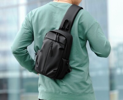 Men Multifunctional waist pack Travel Chest bag high-capacity Shoulder bag Purse