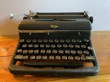 Vintage Royal Aristocrat Model B Typewriter 1940's Art Deco Style thumbnail