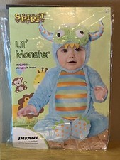 LIL MONSTER Halloween Costume Boys Girls Baby Infant 12-18 months Blue