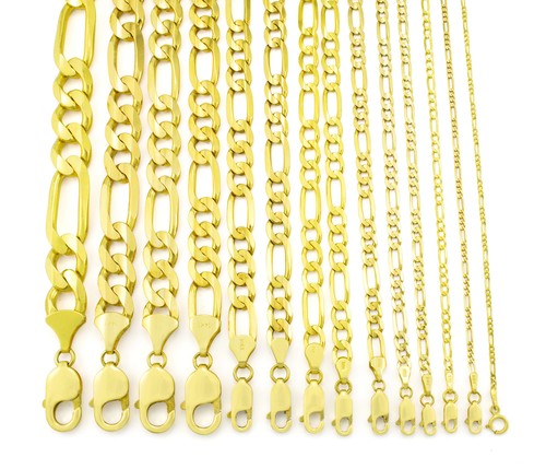 14K Yellow Gold Solid 1mm-12mm Italy 